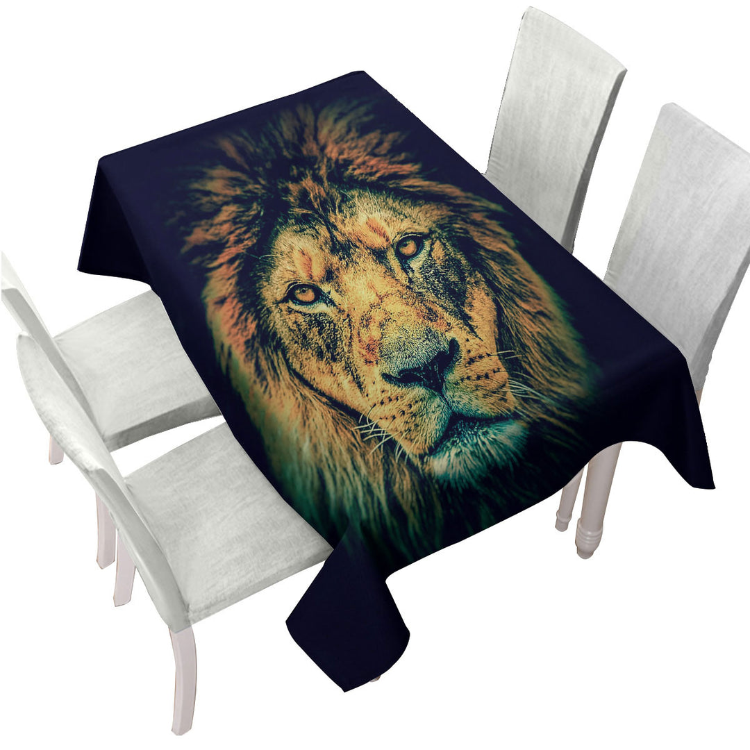 Tablecloths with Cool and Fascinating Lion Portrait