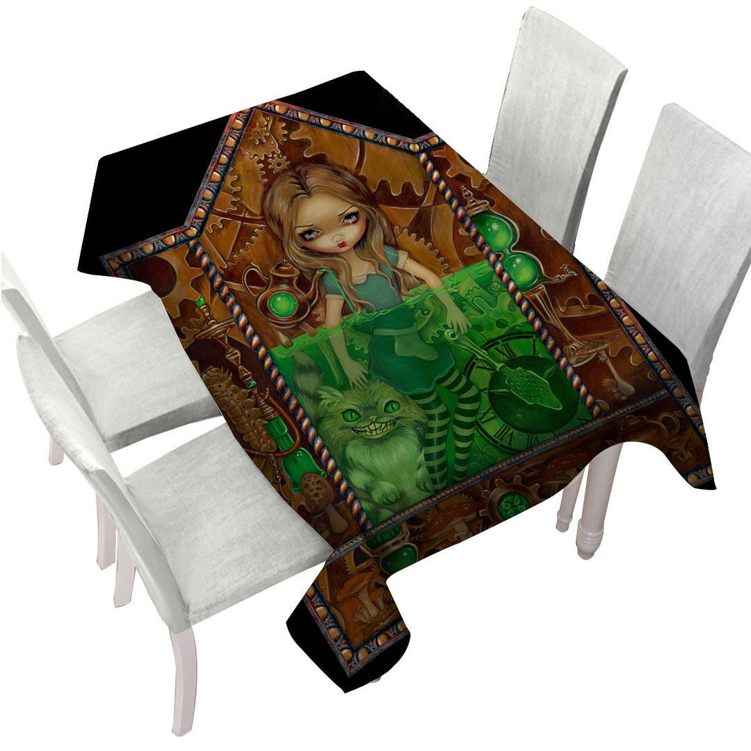 Tablecloths with Dark Fantasy Alice in Absinthe