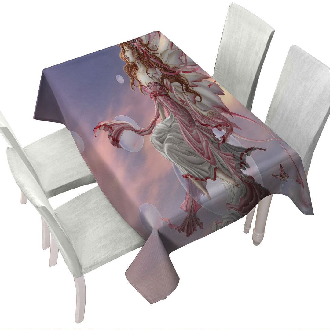 Tablecloths with Day Break Fantasy Artwork Sunset Sky Fairy