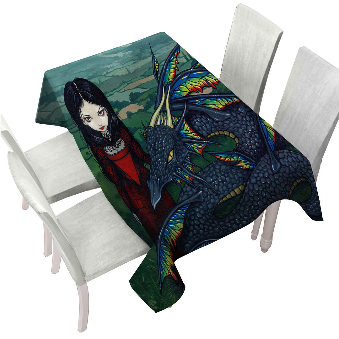 Tablecloths with Dragon D_arc en ciel Gothic Maiden Rainbow Dragon
