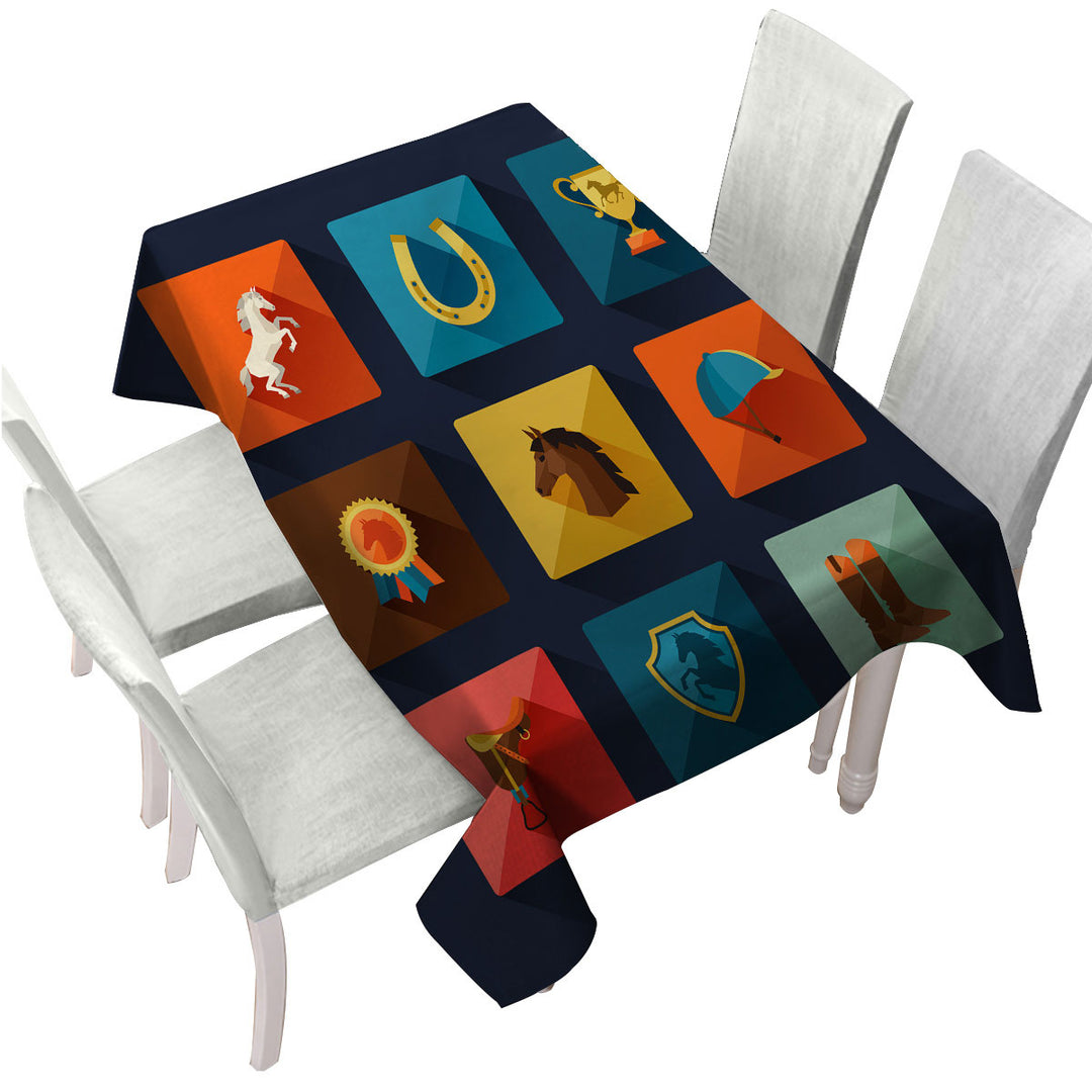 Tablecloths with Dressage Horse Riding Panel