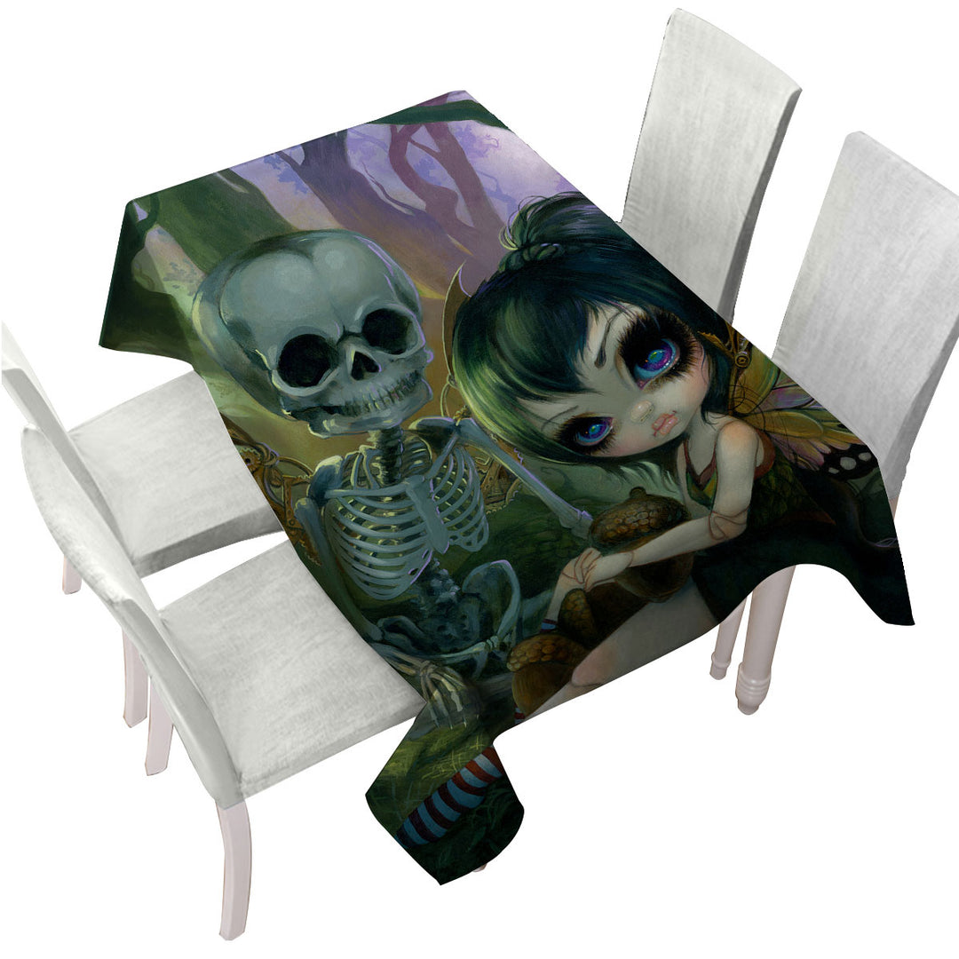 Tablecloths with Eve and Rib Clockwork Fairy and Skeleton