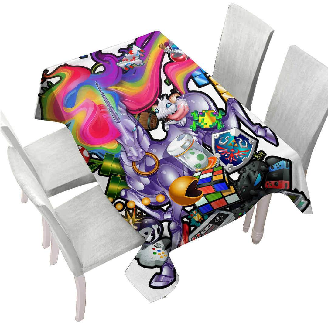 Tablecloths with Multi Colored Gamers Design