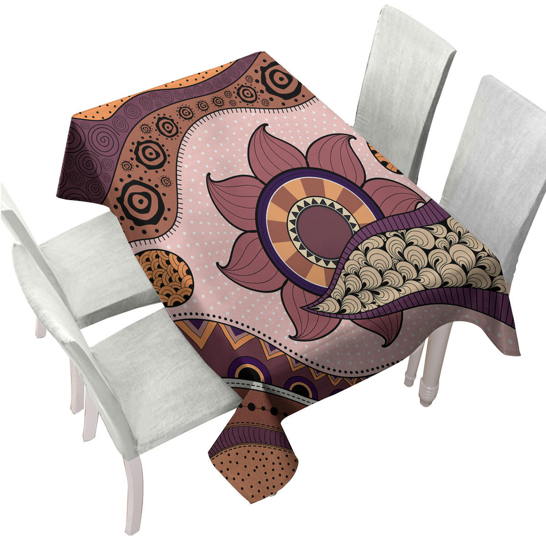 Tablecloths with Purple Hues Oriental Art
