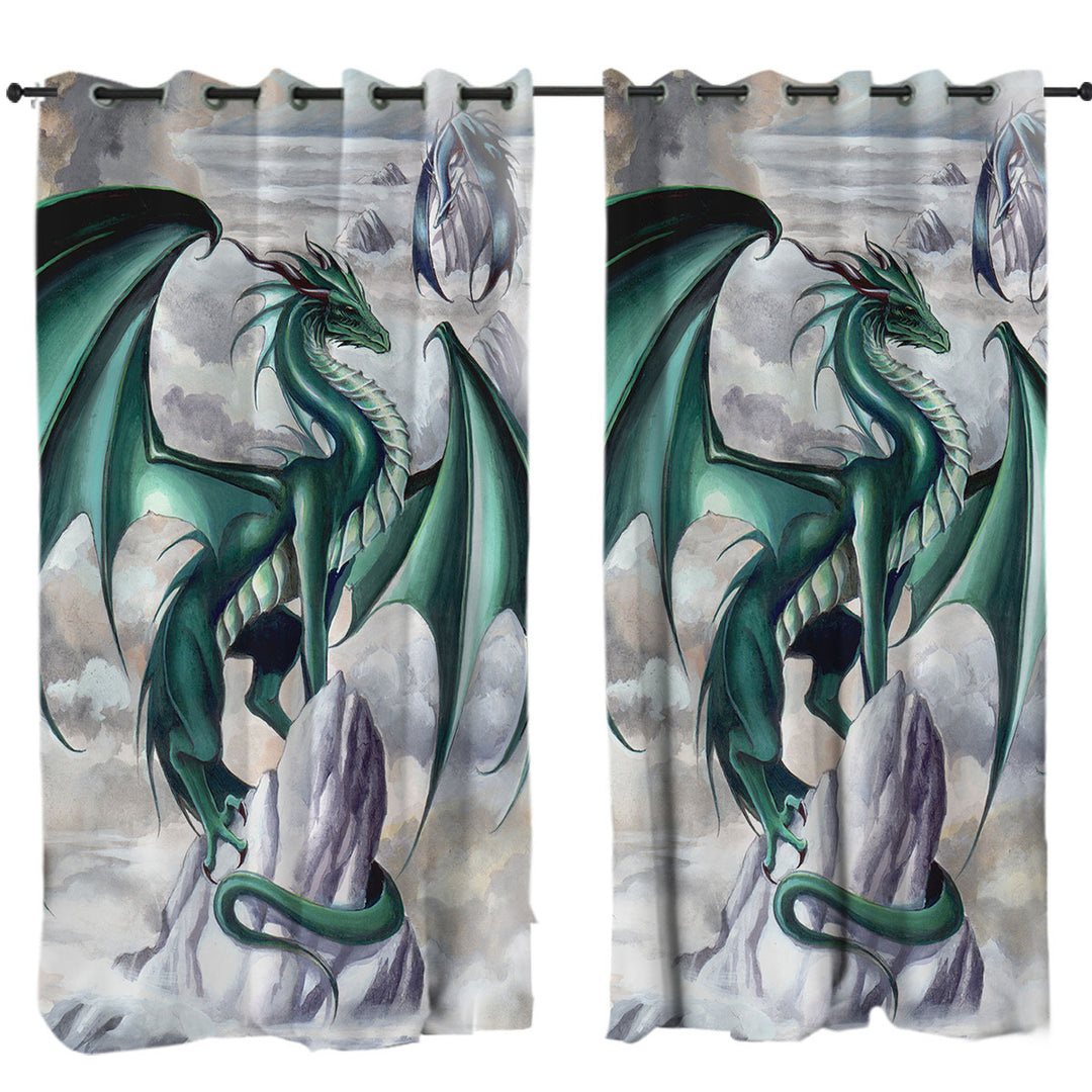 Tempest Clouds Cliffs Dragons Curtain