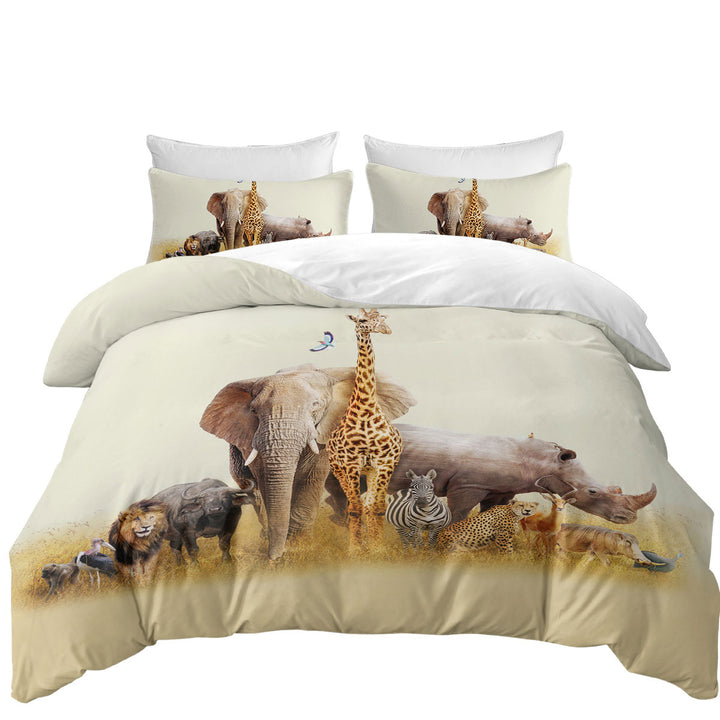 The African Wildlife Animals Comforter Cover