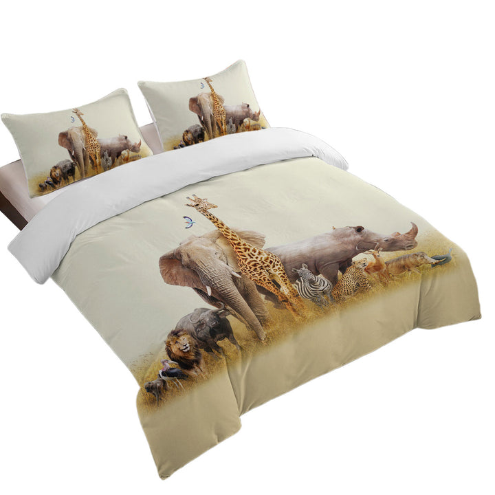 The African Wildlife Animals Duvet Cover