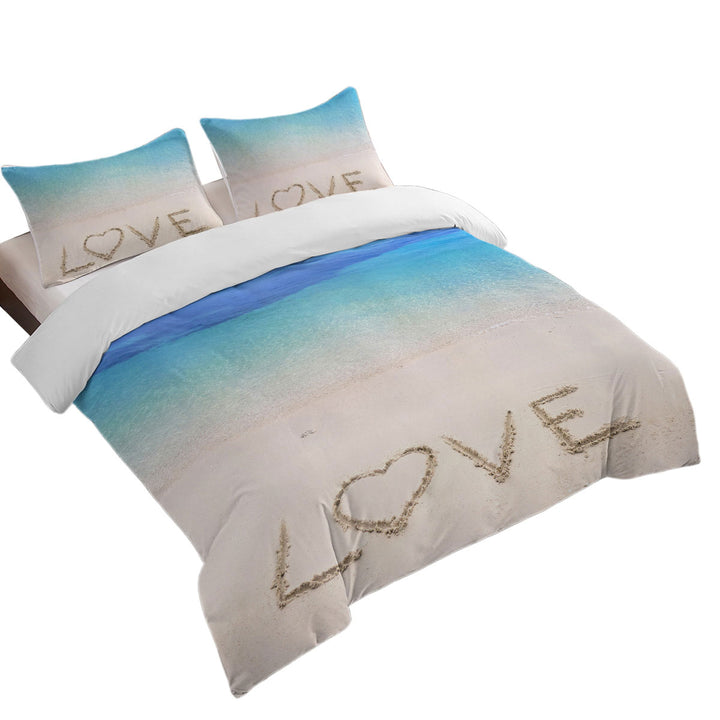 The Beach of Love Oversized King Duvet Cover