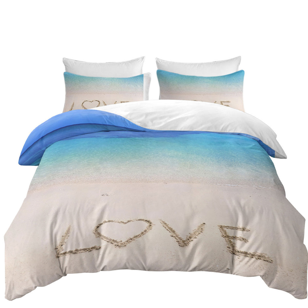 The Beach of Love Queen Size Duvet Cover