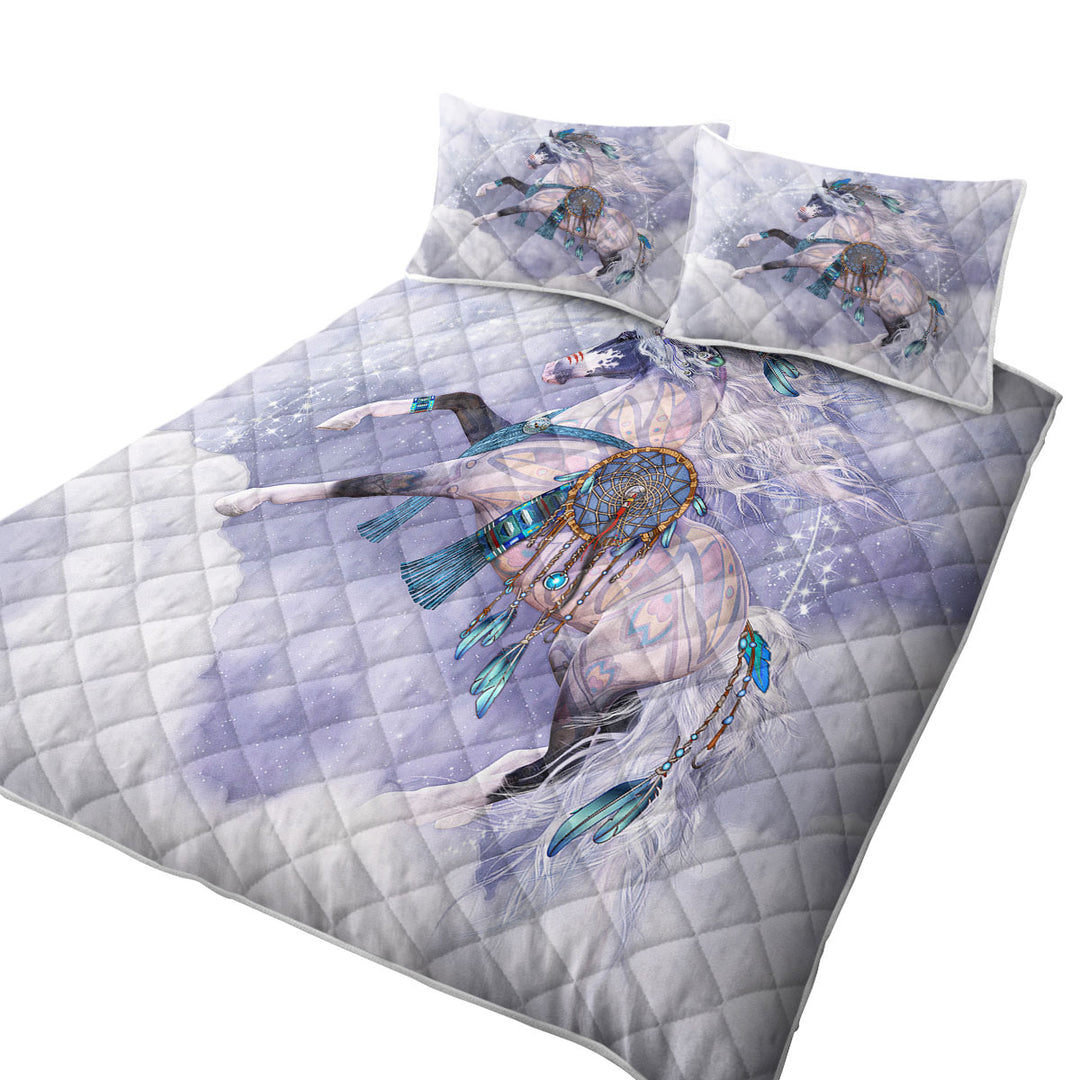 The Cloud Dancer Magical Native American Horse Coverlet