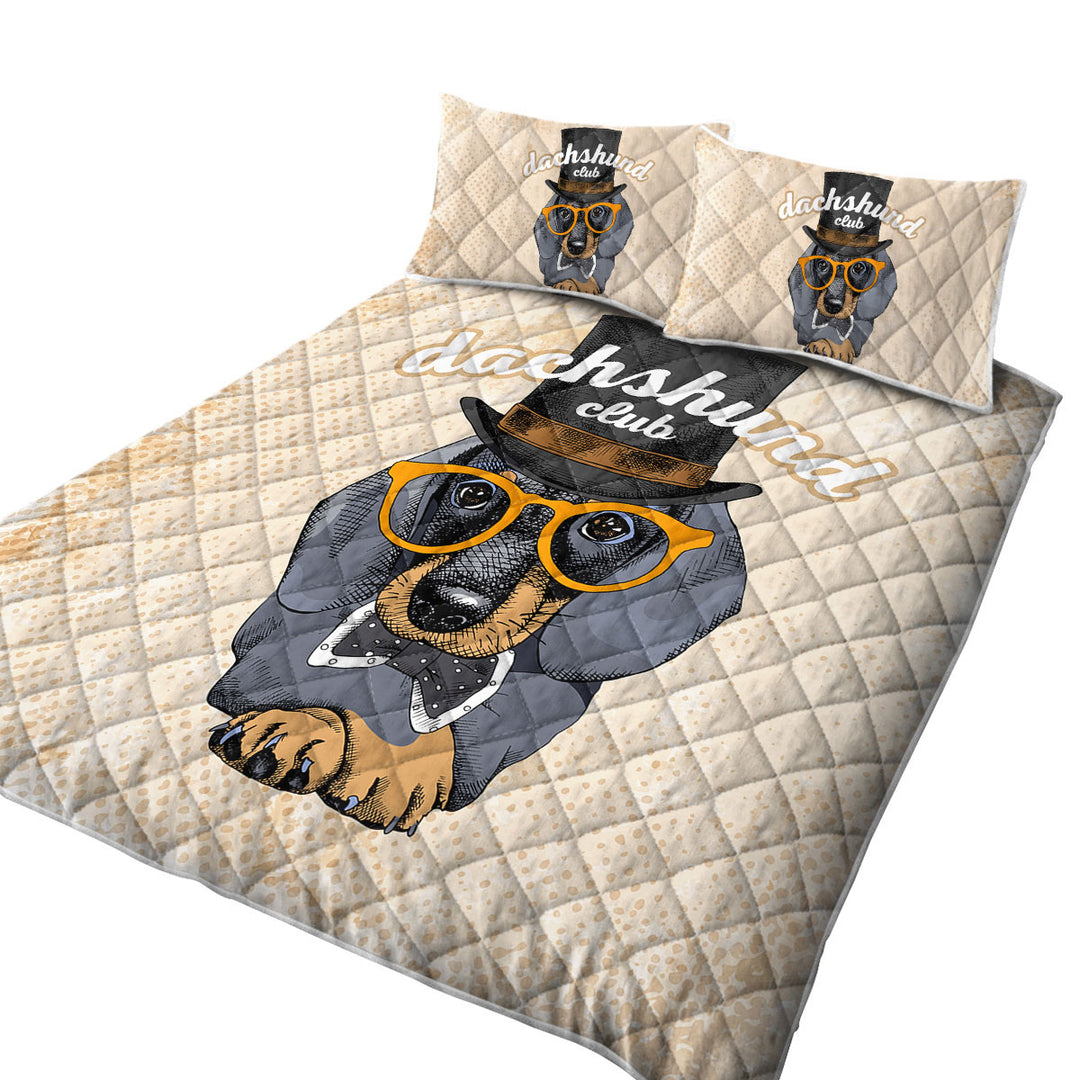 The Cool Club of Funny Elegant Dachshund Coverlets