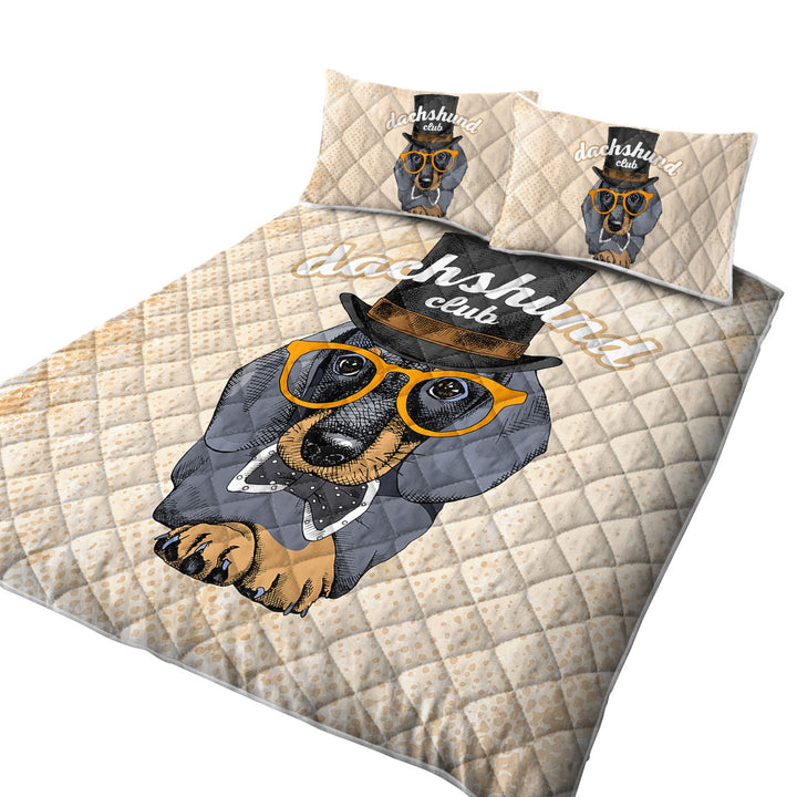 The Cool Club of Funny Elegant Dachshund Coverlets
