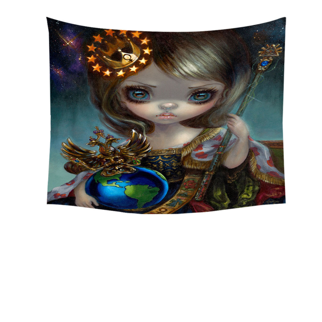 The Empress of the Universe Victorian Girl Tapestry