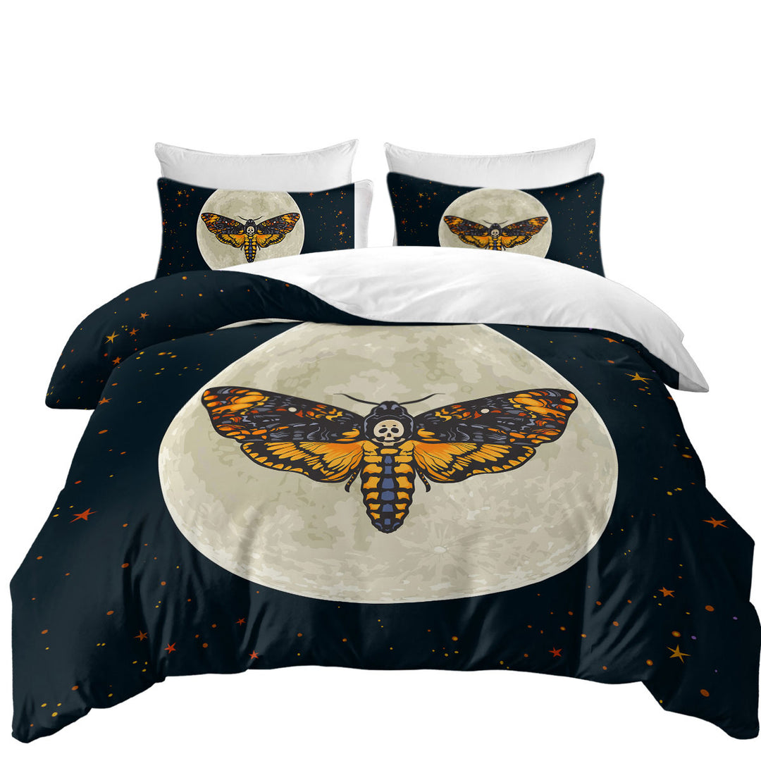 The Moon Death Moth Bed Covers