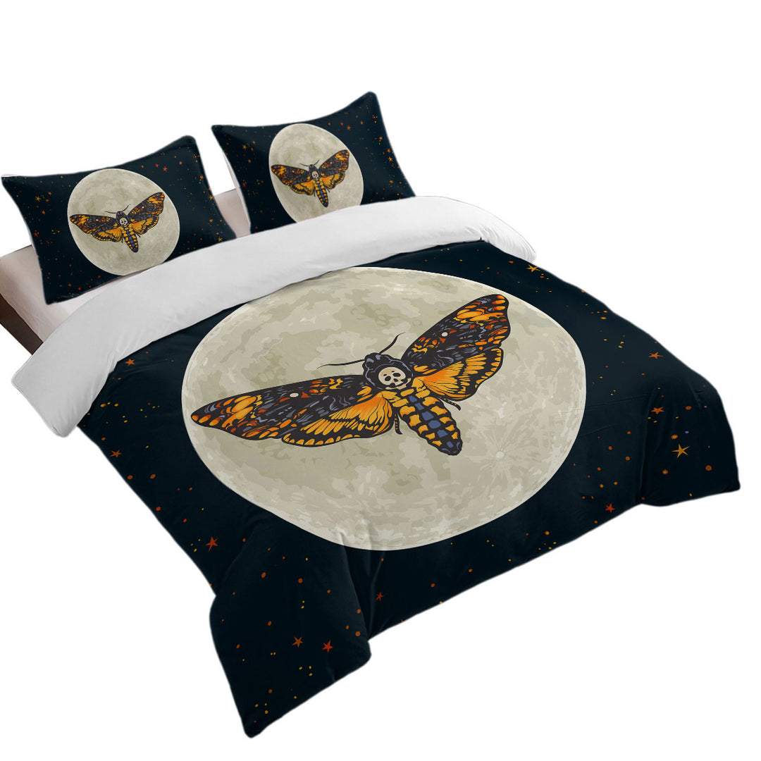 The Moon Death Moth Duvet Covers