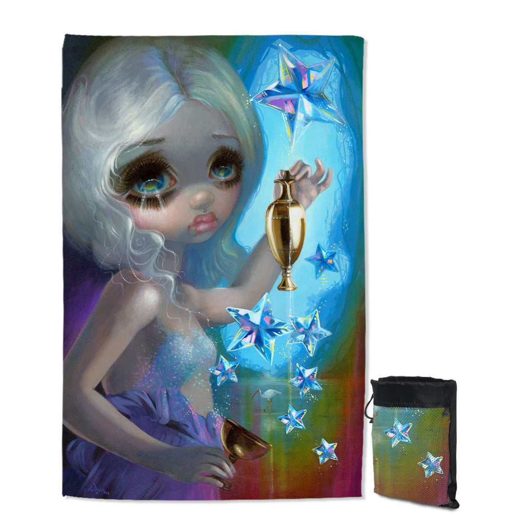 The Star Beautiful Sparkling Girl Beach Towels