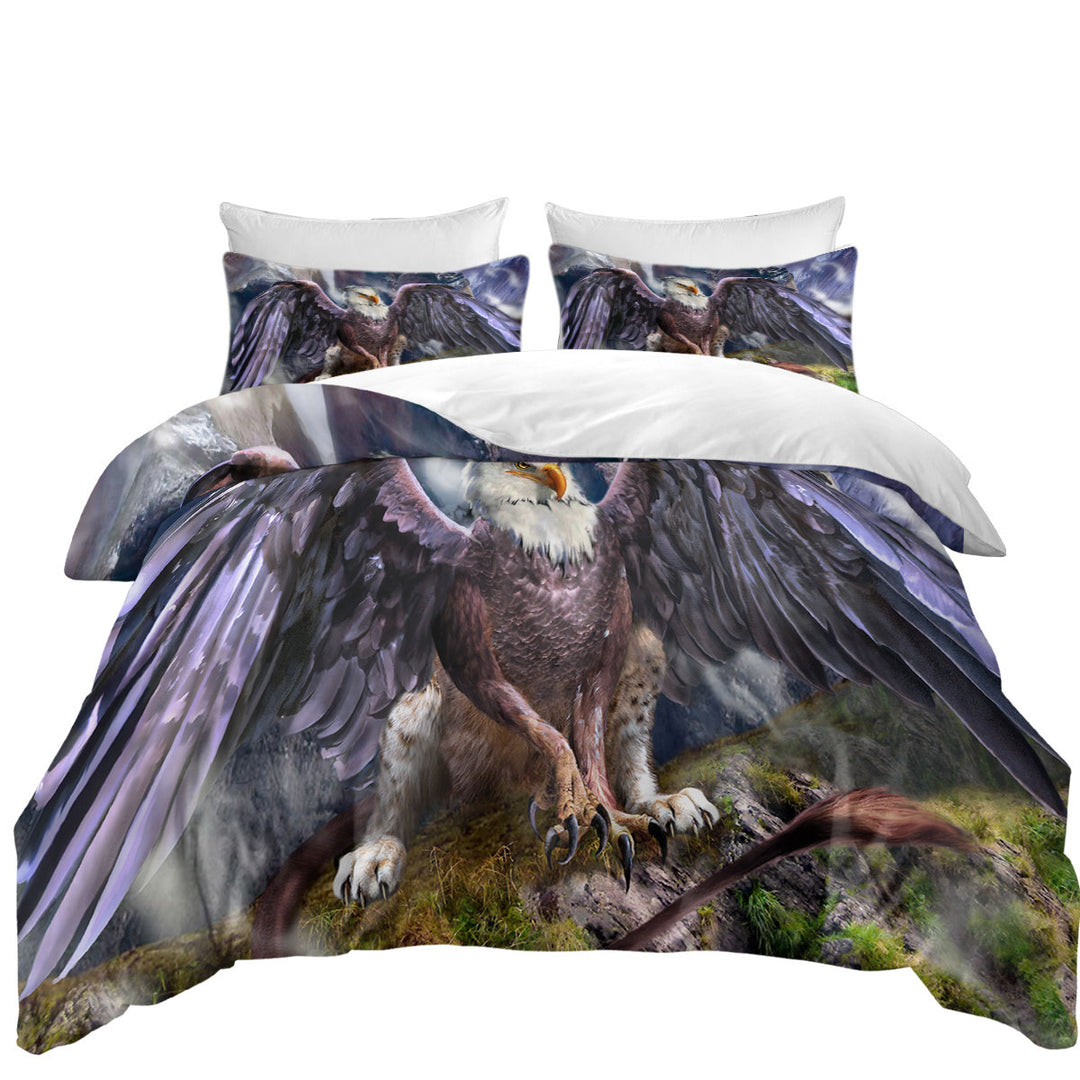 The Warchief Cool Mythological Creature Griffin King Quilt Cover