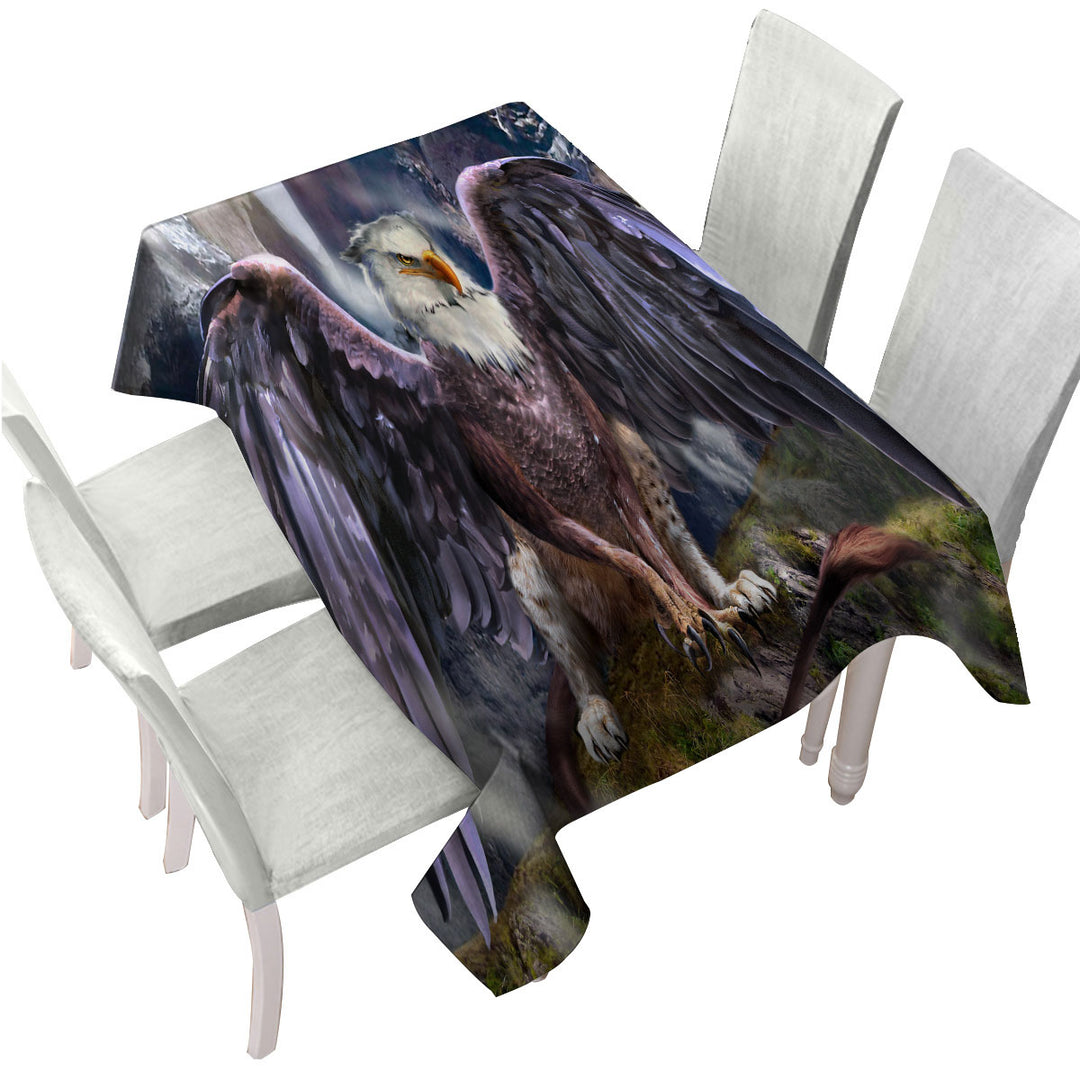 The Warchief Cool Mythological Creature Griffin Tablecloth
