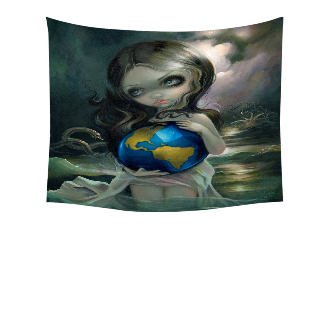 The World Beautiful Maiden in the Sea with Monsters Tapestry