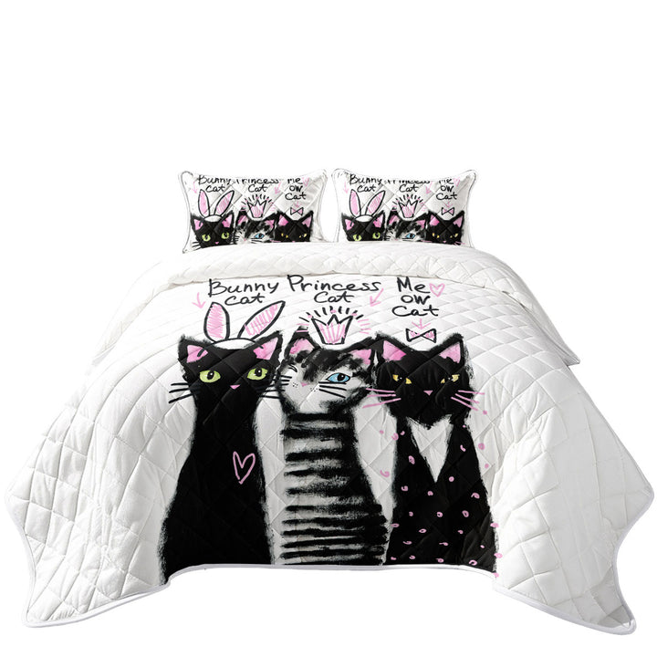Three Lovely Cats Quilt