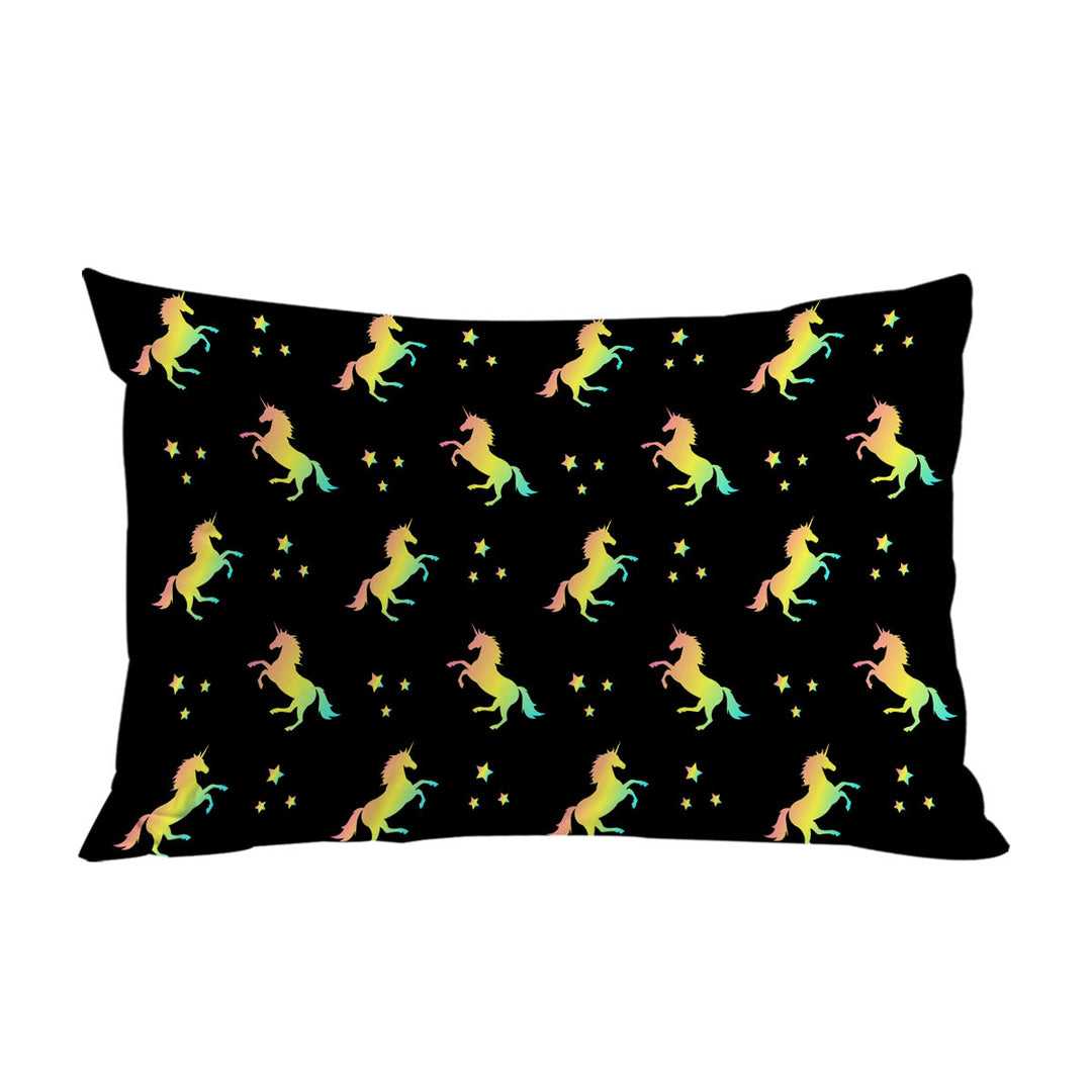 Three Stars Unicorn Pattern Pillow Cases
