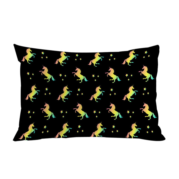Three Stars Unicorn Pattern Pillow Cases