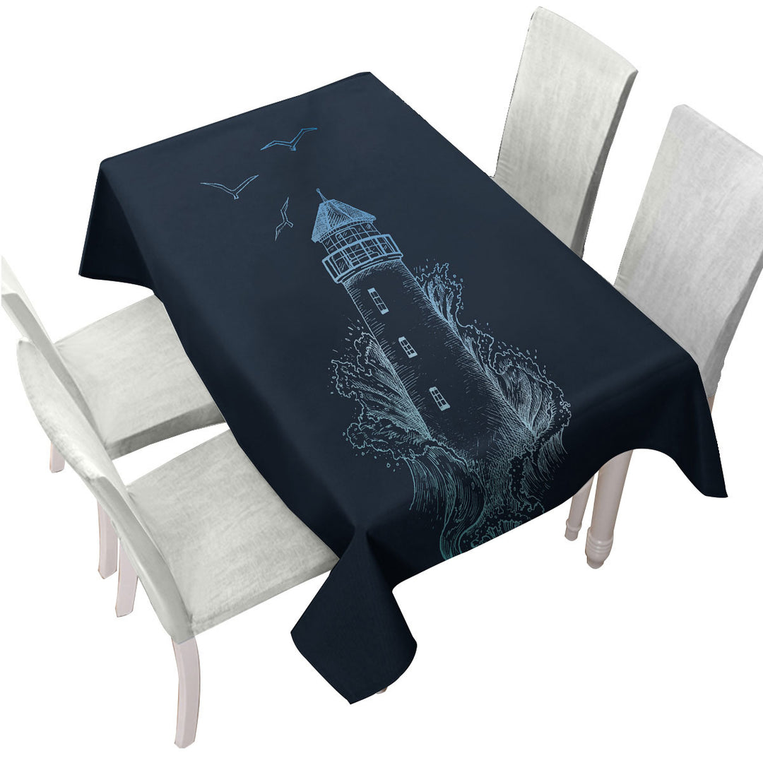 Thrilling Lighthouse Tablecloth