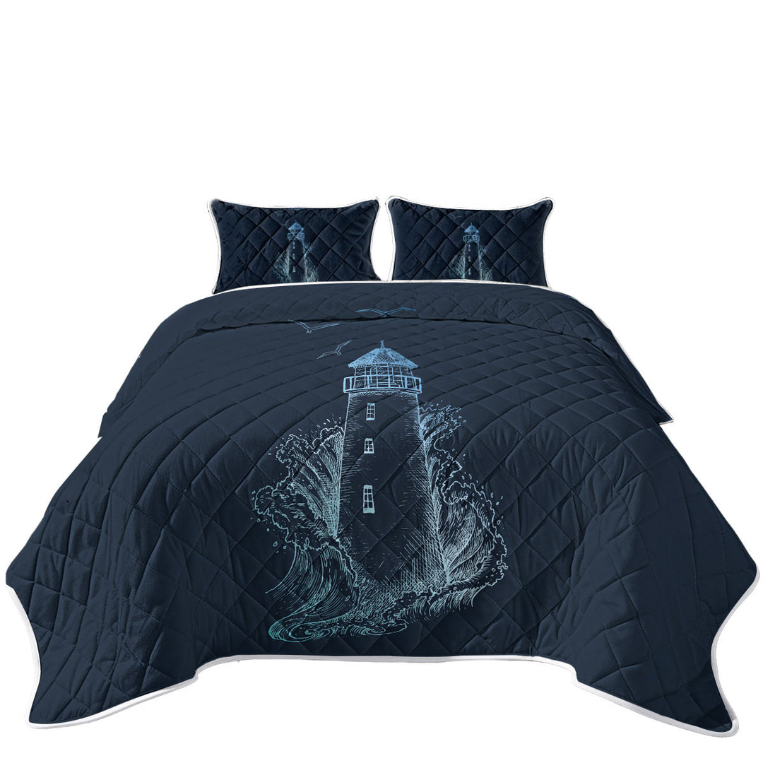 Thrilling Lighthouse Twin Quilt