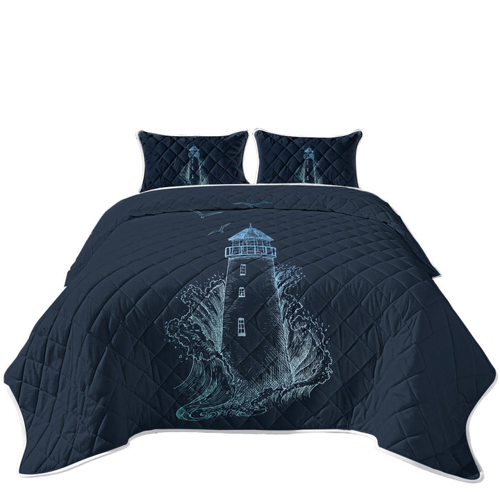 Thrilling Lighthouse Twin Quilt