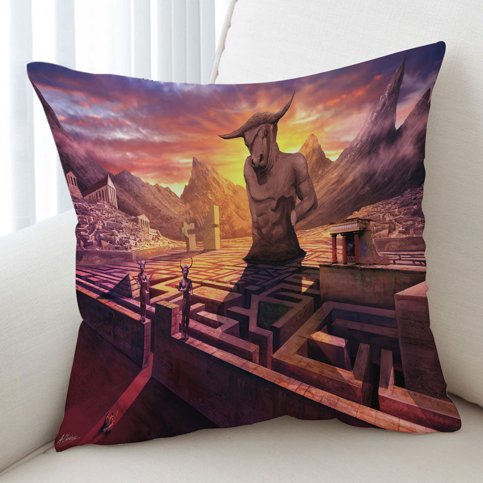 Throw Cushions Ancient Fantasy Temple and City