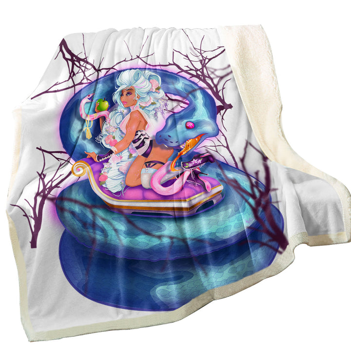 Throws with Sexy Woman the Charming Snake