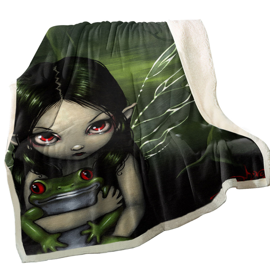 To Love a Frog and Fairy Decorative Blankets for Girls