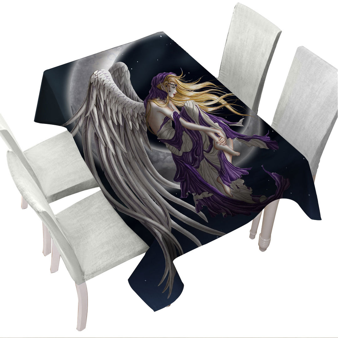 Touching Fantasy Art the Moon Dreamer Fairy Table Cover