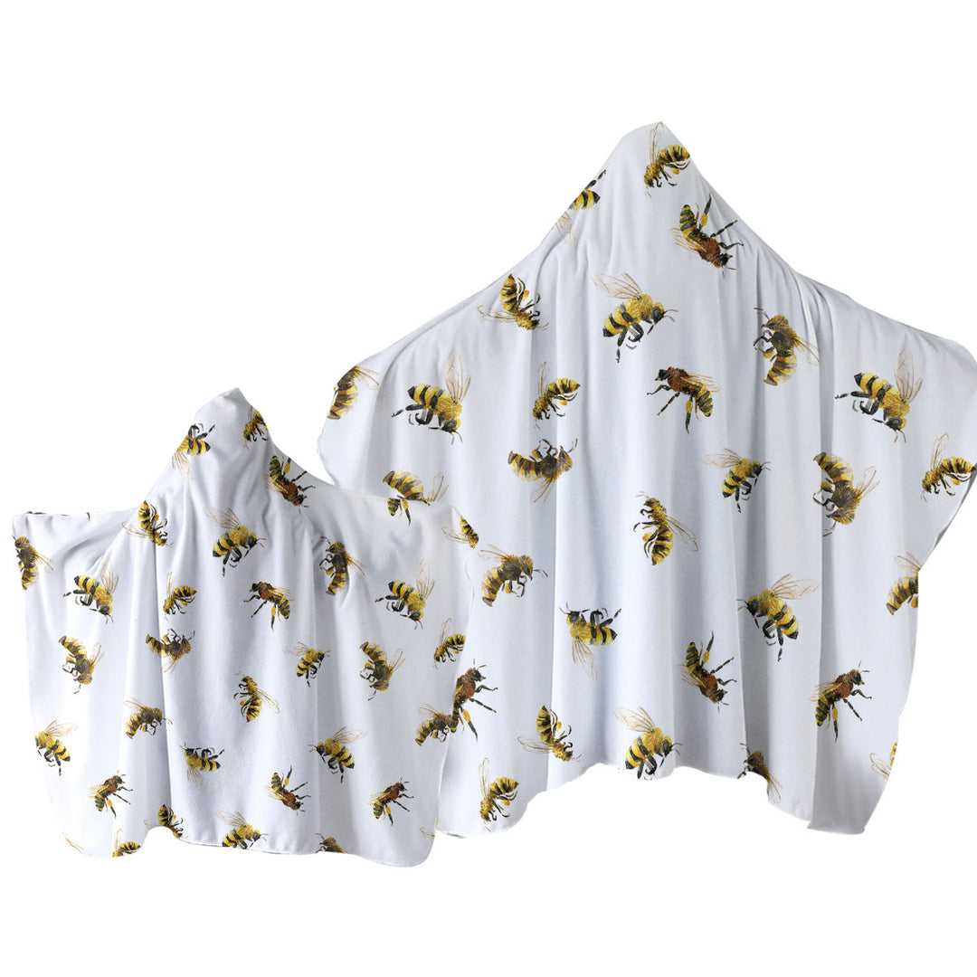 Towel Hoodie with Bees