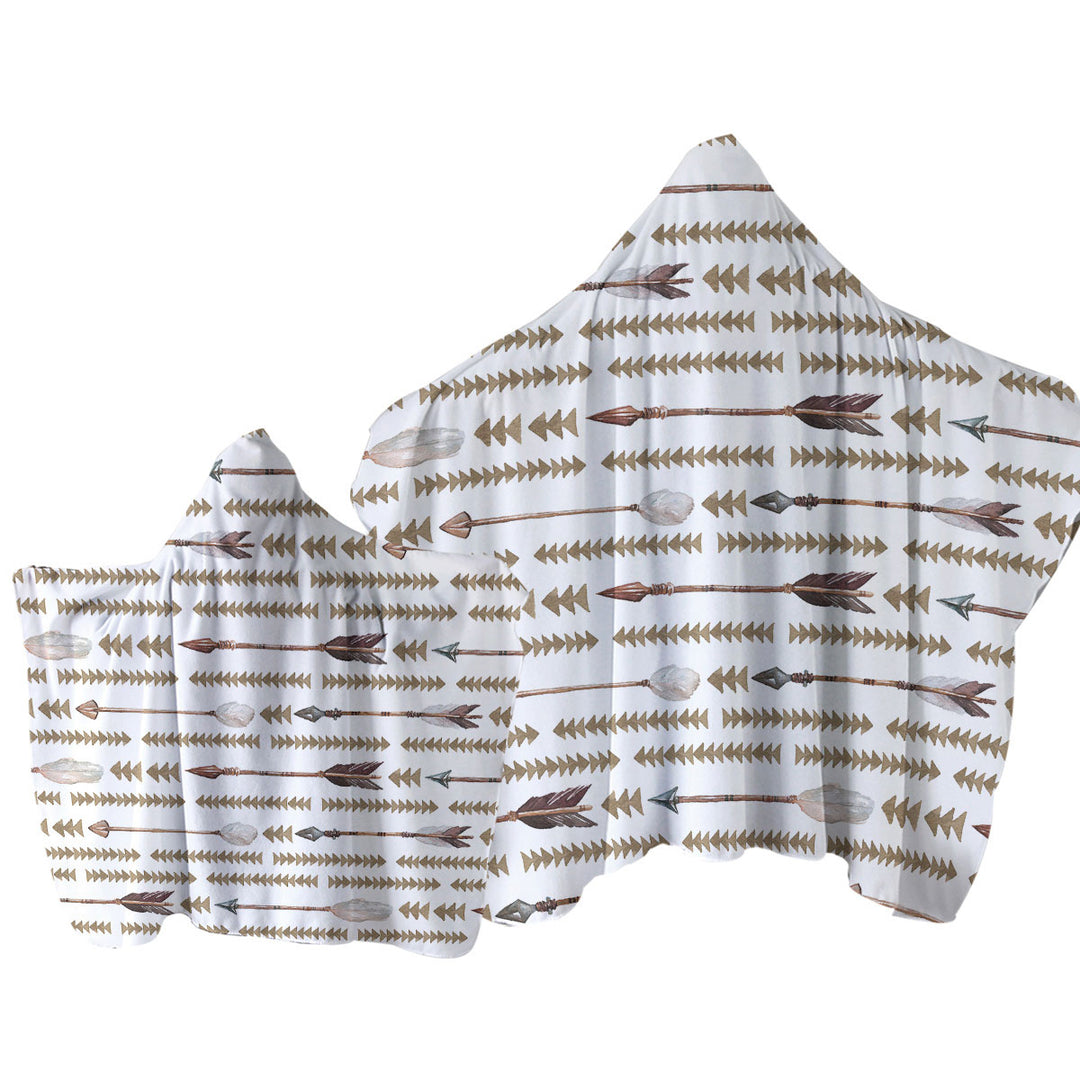 Towel with Hood with Native American Arrows Design