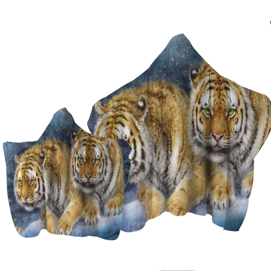 Towel with Hood with Winter Storm Tigers