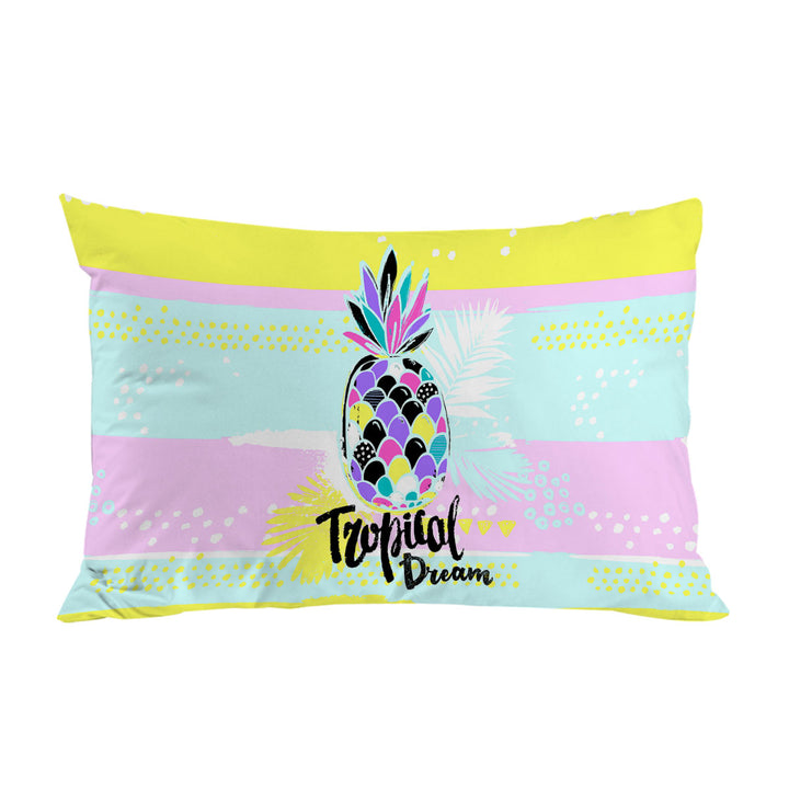 Tropical Dream a Multi Colored Pineapple Pillowcase