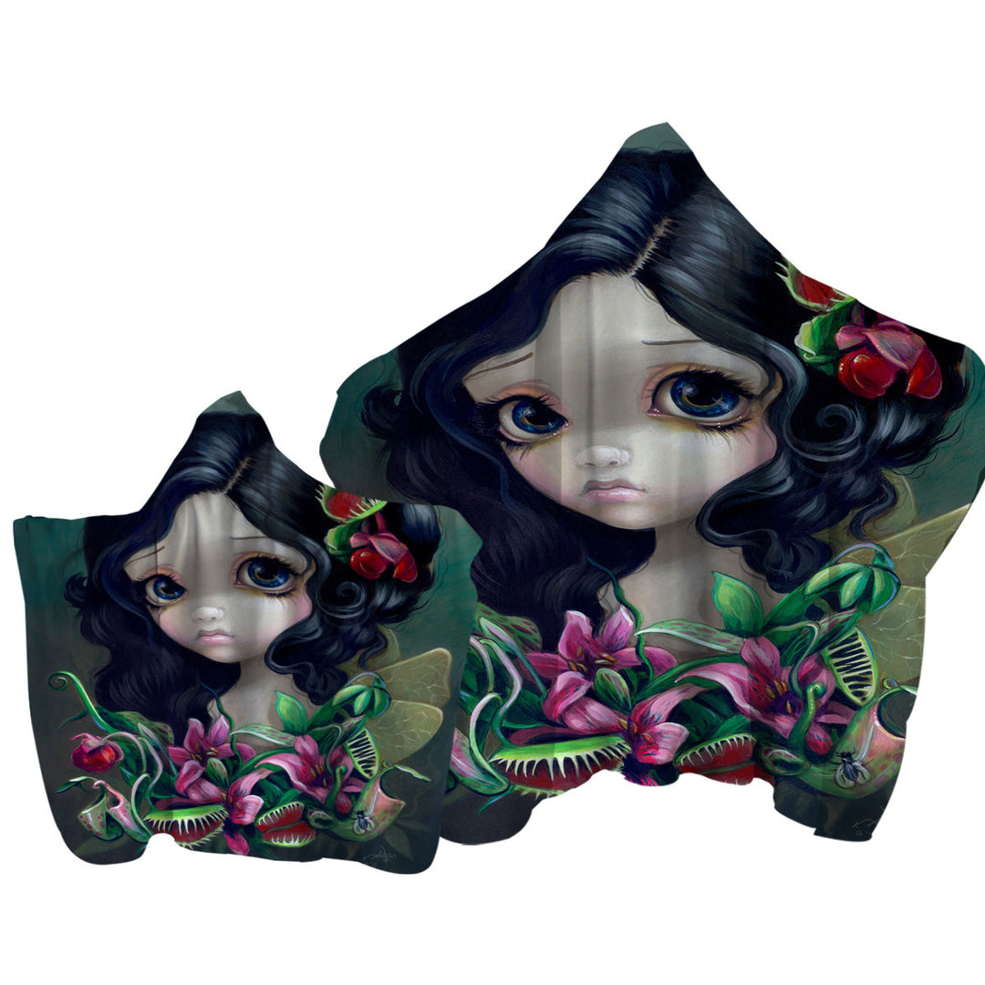Tropical Flowers Carnivorous Bouquet Fairy Towel Hoodie