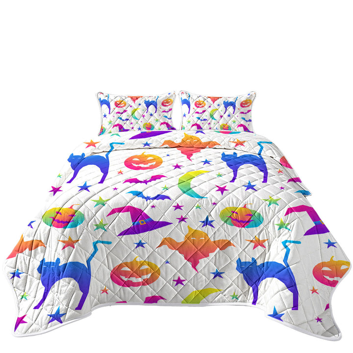 Twin Quilt with Cool Halloween Pattern