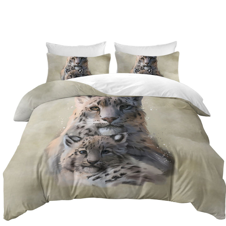 Twin xl Duvet Covers with Wild Cats Painting