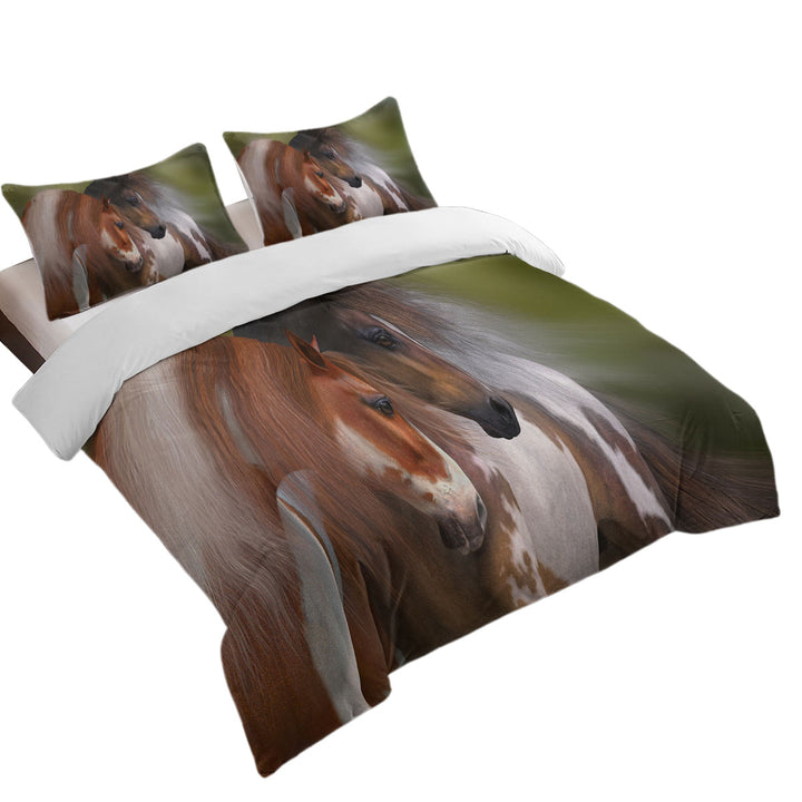 Two Hearts Horse Art Two Charming Horses Duvet Covers
