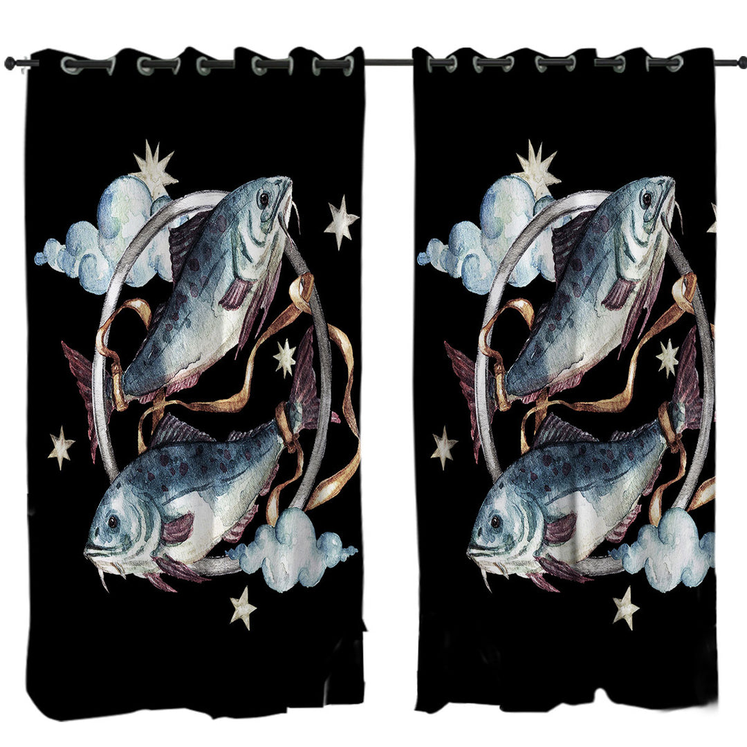 Two Tied Fish Drapery