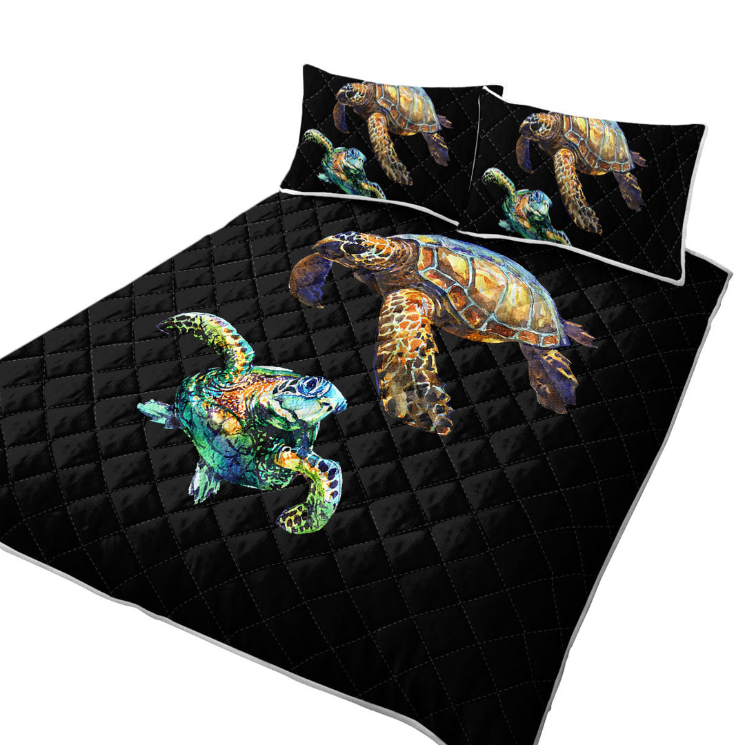 Two Turtles California King Quilt Sets