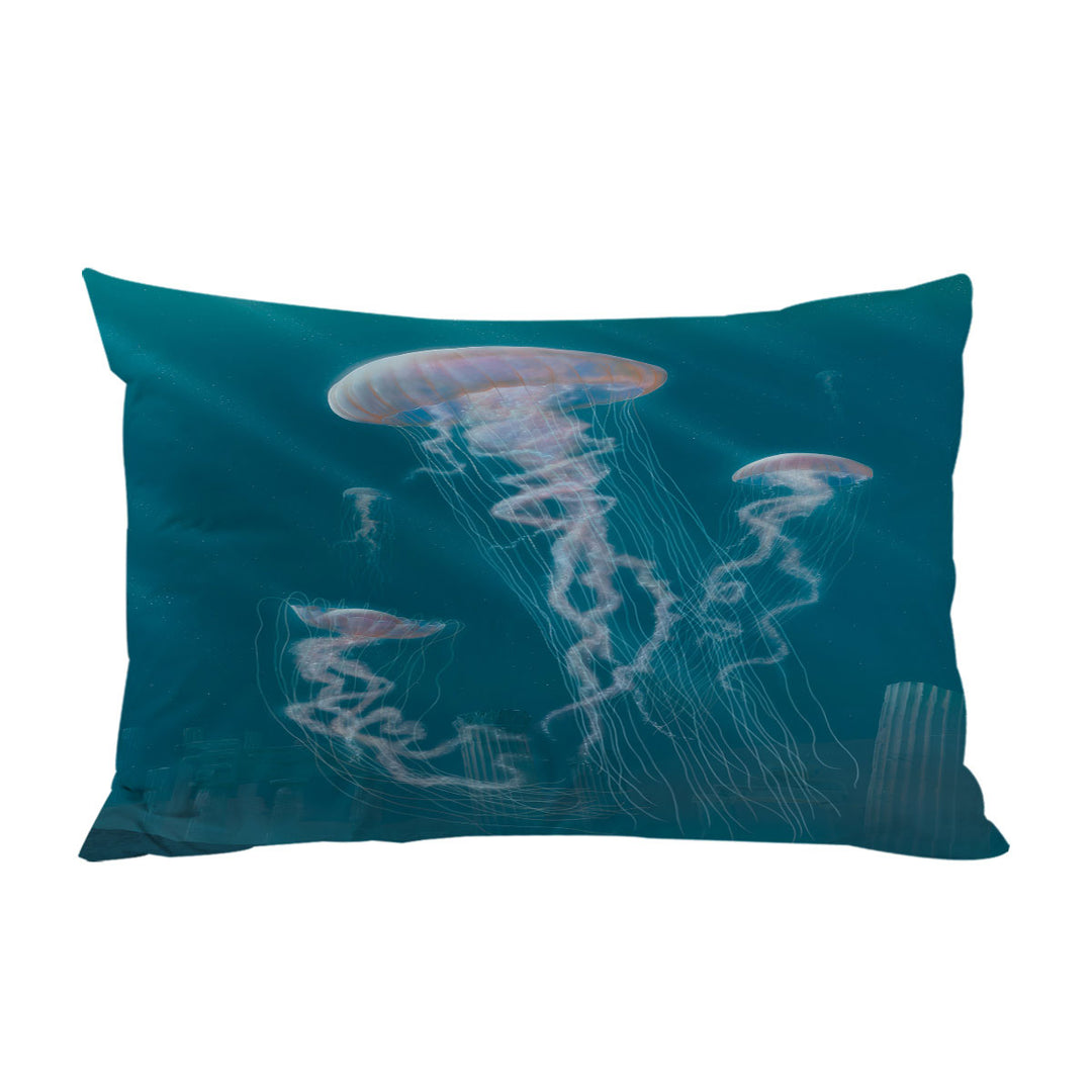Underwater Art Giant Jellyfish Pillowcase