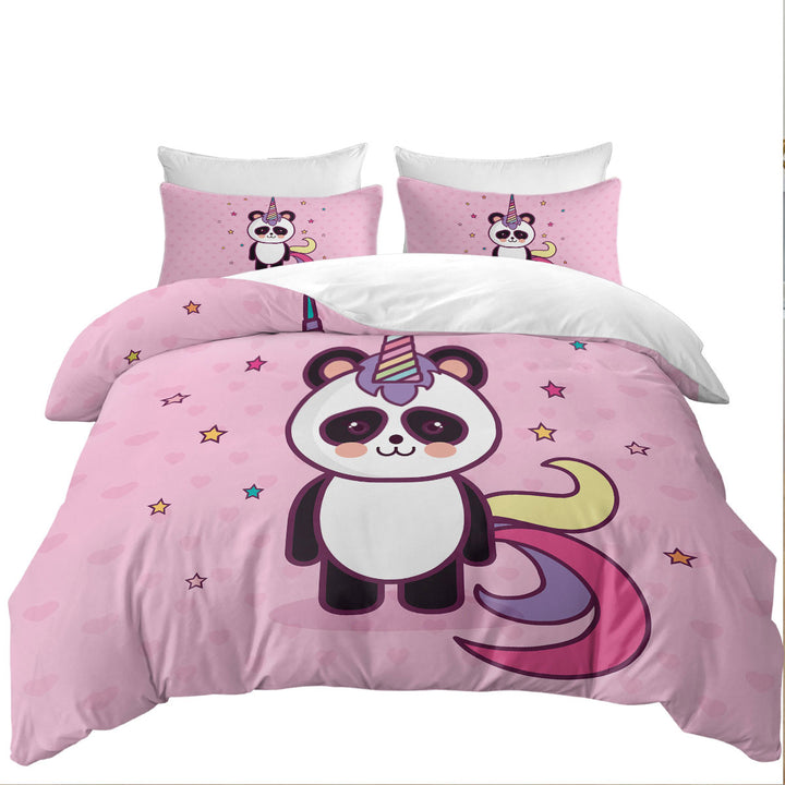 Unicorn Panda King Size Duvet Cover