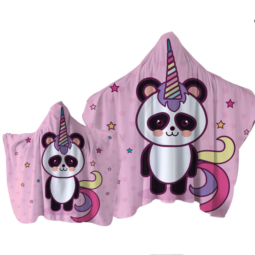 Unicorn Panda Towel Hoodie