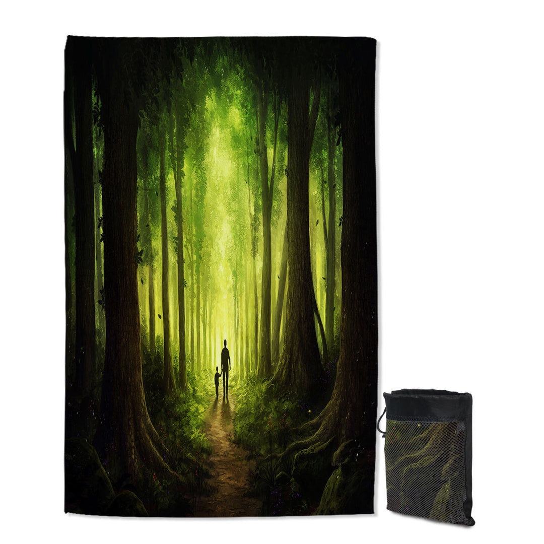 Unique Quick Dry Travelers Beach Towels Searching for God Forest Walk