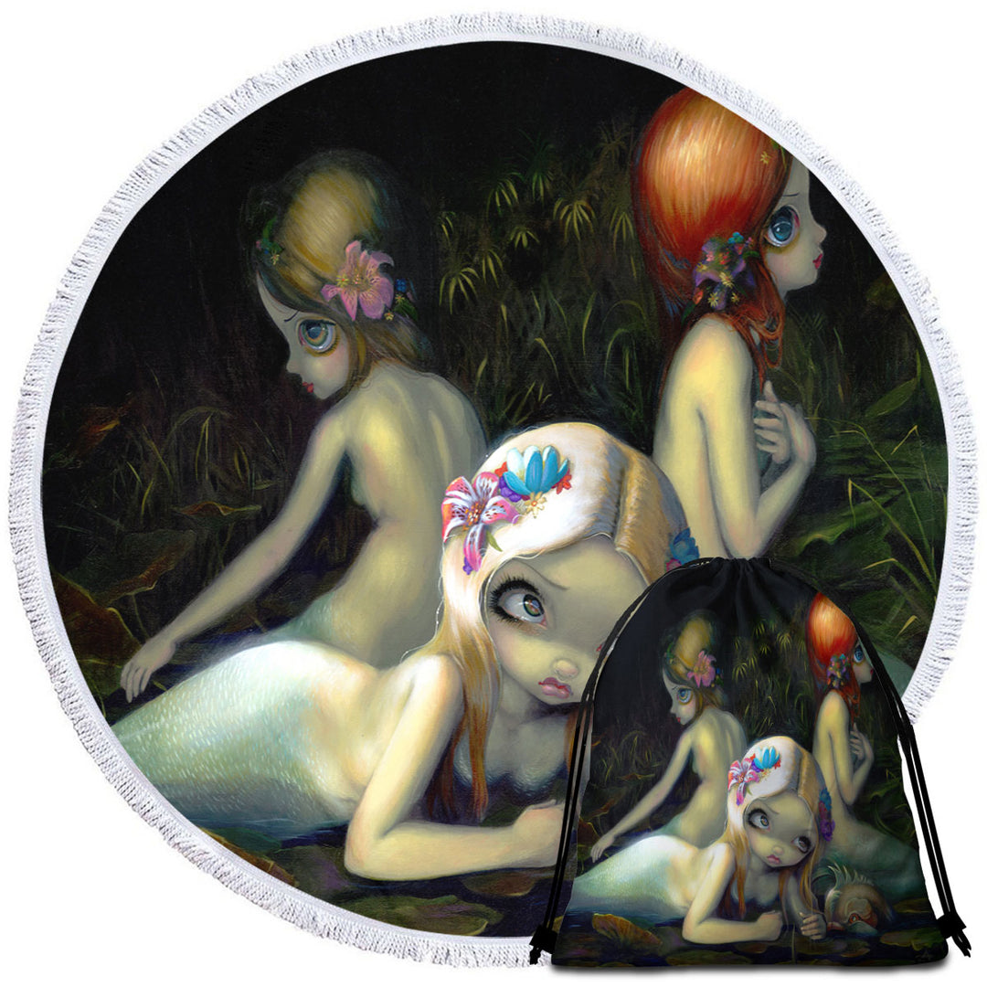 Water Elementals Beautiful Nymphs Mermaids Beach Towels for Girls