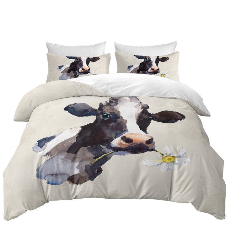White Flower Cow Donna Covers
