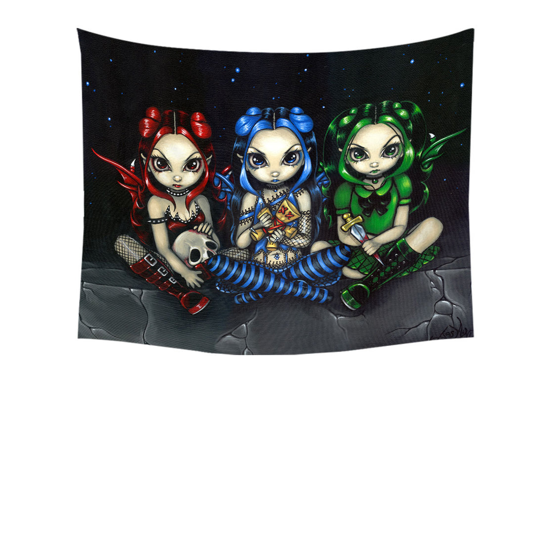Wicked Tapestry Tricksy and False Three Naughty Goth Faeries